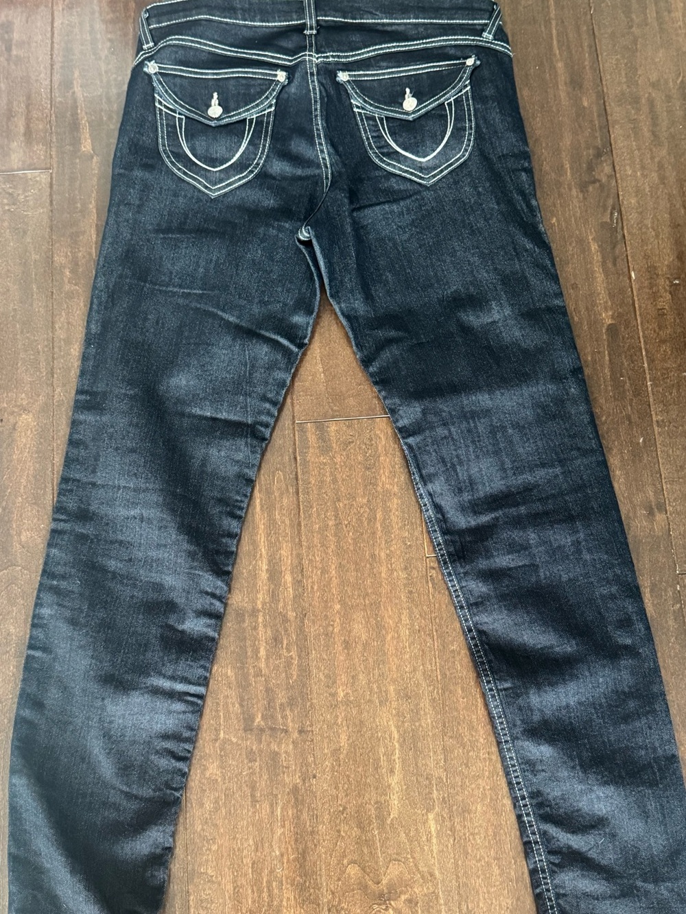 Flying Monkey Dark Indigo Skinny Jeans with Contrast Stitching